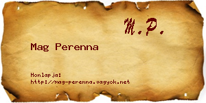 Mag Perenna névjegykártya